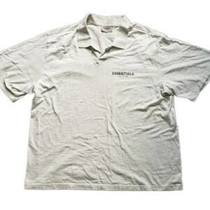 Essentials Fear Of God Men's Collared Shirt In Oatmeal